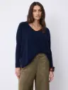 NOTSHY Pull Poncho Cachemire Faustine Marine