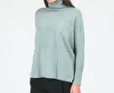 NOTSHY Pull Poncho Col Roulé Cachemire Margareth Aquamarine