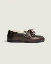 POSA Boat Loafer Brushed Fur leather Coffee