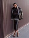 LIVTHELABEL Jupe Marcela Cuir Vegan Brown