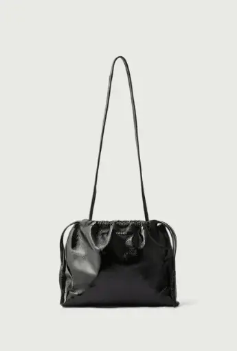 SOEUR Sac Suzette en Cuir Vernis Noir
