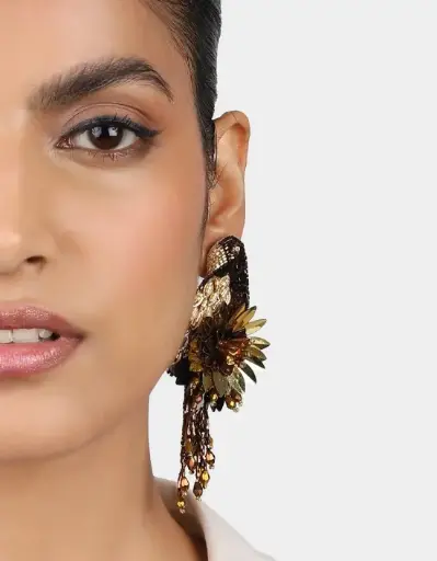 [Bijoux] OLIVIA DAR Boucles d'Oreilles Perroquet Bronze