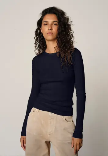 [SP26] HERSKIND Blouse Mérinos Camb Navy