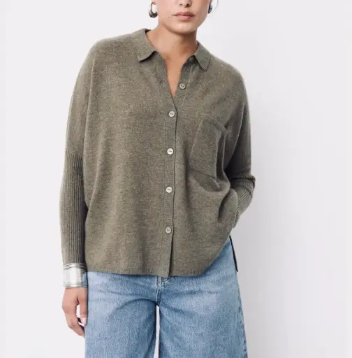 [AW25] NOTSHY Pull Poncho Col chemise cachemire Andrea Ash