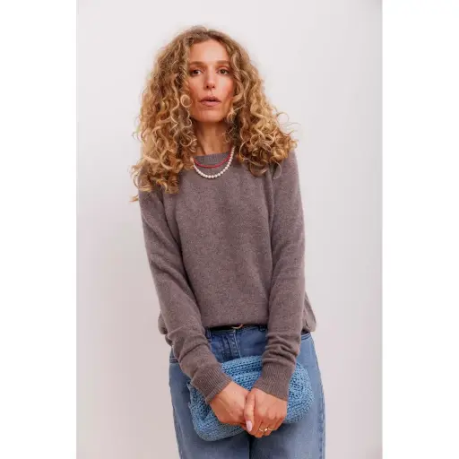 [AW25] BETA Pull Abbie O-neck Basic Cachemire Mole