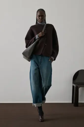 [AW25] SOEUR Manteau Windsor Laine Aubergine