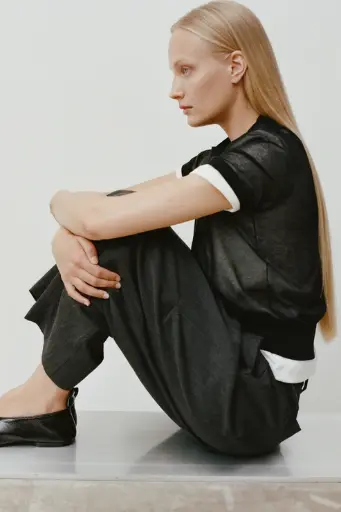 [AW25] SOEUR - Dua Pull Maille Transparente Noir