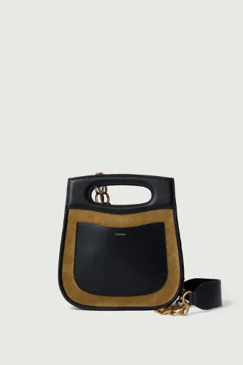 [Intemporel] SOEUR - Chéri Sac en Crôute de Cuir Bronze & Cuir Lisse Noir