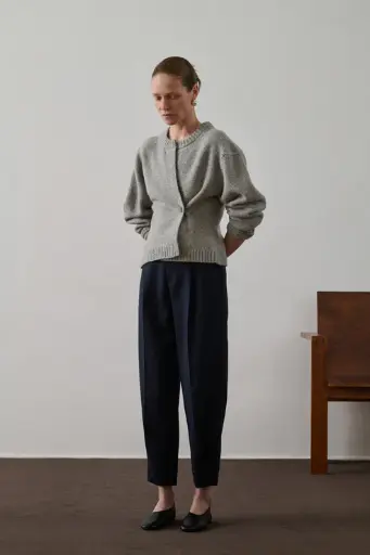 [AW25] SOEUR Pantalon Felix en Gabardine de Laine Navy