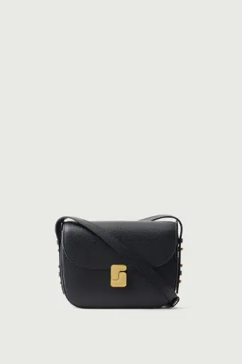 [Intemporel] SOEUR - Bellissima Mini Sac en Cuir Noir Caviar