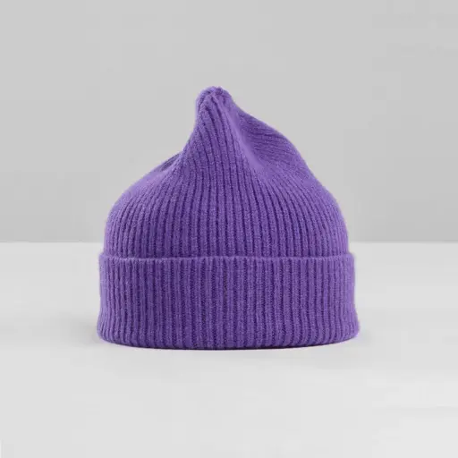 [AW25] LE BONNET AMSTERDAM Bonnet Laine d'Agneau & Caregora Grape