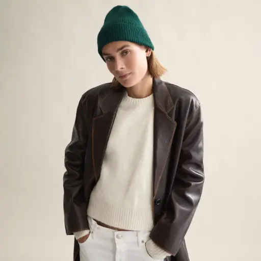 [AW25] LE BONNET AMSTERDAM Bonnet Laine d'Agneau & Caregora Moss