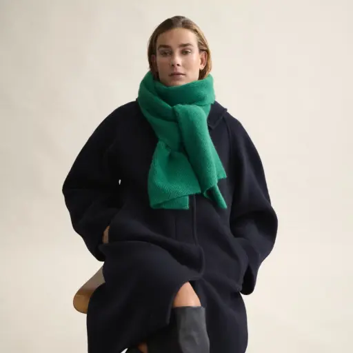 [AW25] LE BONNET AMSTERDAM Echarpe Laine d'Agneau & Caregora Pine