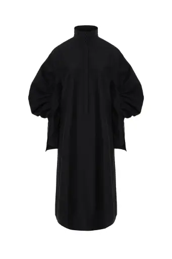 [AW25] PSOPHIA Robe Noir Avant-Gardiste
